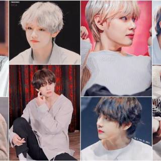 BTS V collage wallpaper