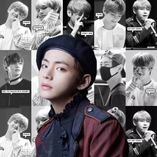 BTS V collage wallpaper