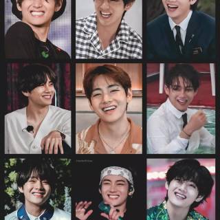 BTS V collage wallpaper