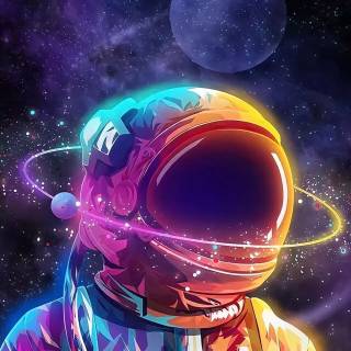 Purple astronaut wallpaper