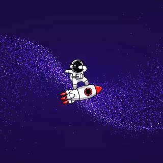 Purple astronaut wallpaper