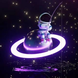 Purple astronaut wallpaper