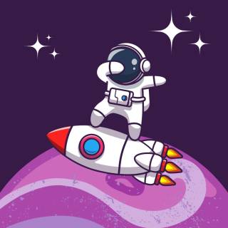 Purple astronaut wallpaper
