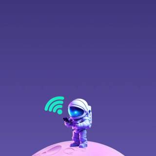 Purple astronaut wallpaper
