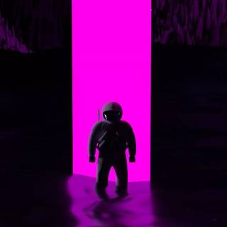 Purple astronaut wallpaper