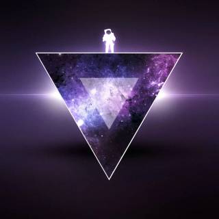 Purple astronaut wallpaper