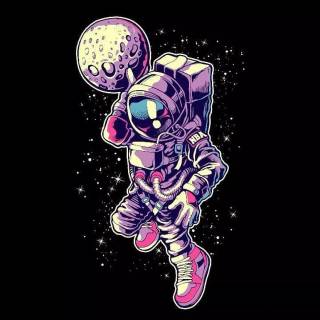 Purple astronaut wallpaper