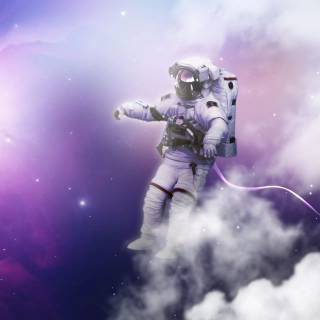 Purple astronaut wallpaper