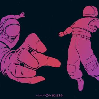 Purple astronaut wallpaper