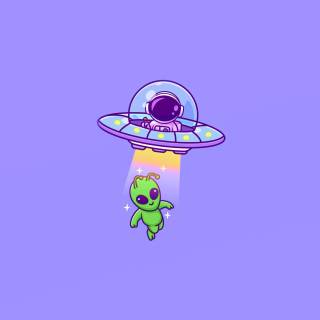 Purple astronaut wallpaper