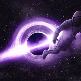 Purple astronaut wallpaper