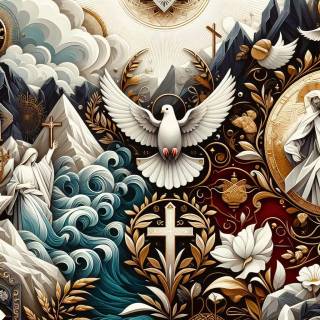 Biblical art wallpaper