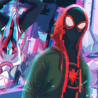 Spider-Man and Spider Gwen wallpaper