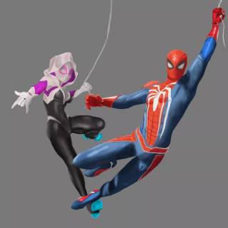 Spider-Man and Spider Gwen wallpaper
