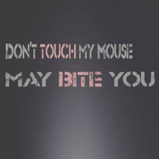 Don't Touch My computer pink wallpaper