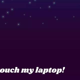 Don't Touch My computer pink wallpaper