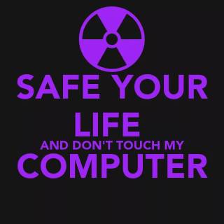 Don't Touch My computer pink wallpaper