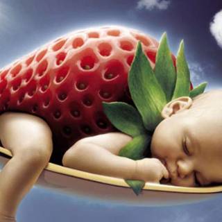 Funny strawberry wallpaper