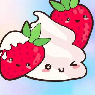 Funny strawberry wallpaper