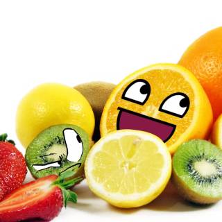 Funny strawberry wallpaper