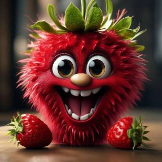 Funny strawberry wallpaper