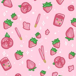 Funny strawberry wallpaper