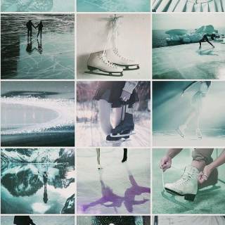 Skateboard girl collage wallpaper