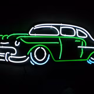 Neon classic cars wallpaper