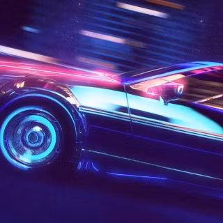 Neon classic cars wallpaper