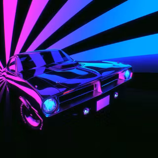 Neon classic cars wallpaper