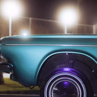 Neon classic cars wallpaper