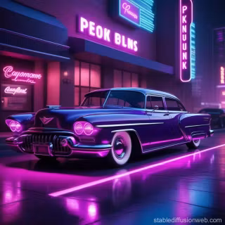 Neon classic cars wallpaper