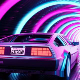 Neon classic cars wallpaper
