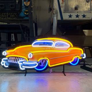 Neon classic cars wallpaper