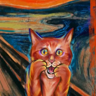 Screaming cat wallpaper