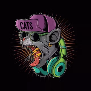 Screaming cat wallpaper