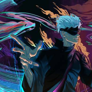 Gojo rainbow wallpaper