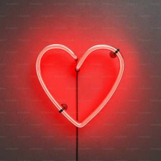 Neon red Valentines wallpaper