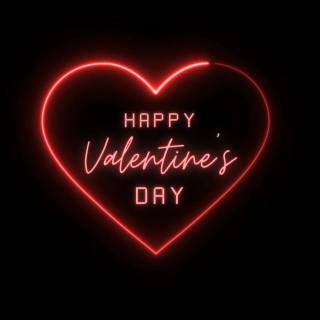 Neon red Valentines wallpaper
