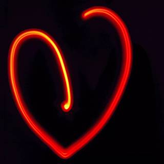 Neon red Valentines wallpaper