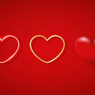 Neon red Valentines wallpaper
