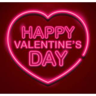 Neon red Valentines wallpaper