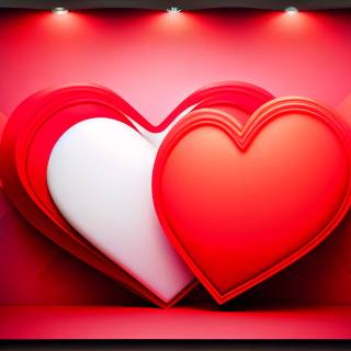 Neon red Valentines wallpaper