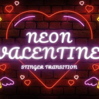 Neon red Valentines wallpaper