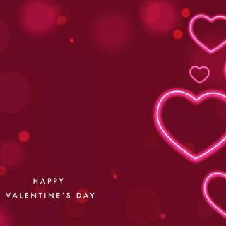 Neon red Valentines wallpaper
