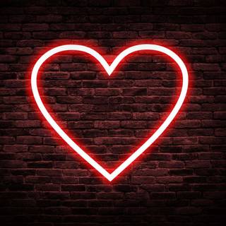Neon red Valentines wallpaper
