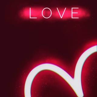 Neon red Valentines wallpaper