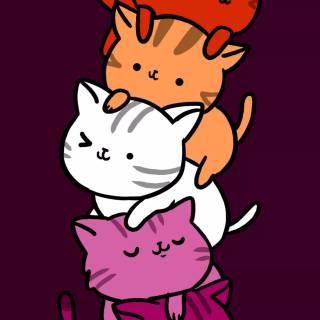 Cute cat art wallpaper