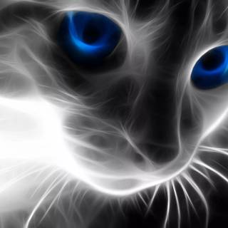 Cute cat art wallpaper