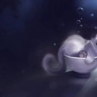 Cute cat art wallpaper